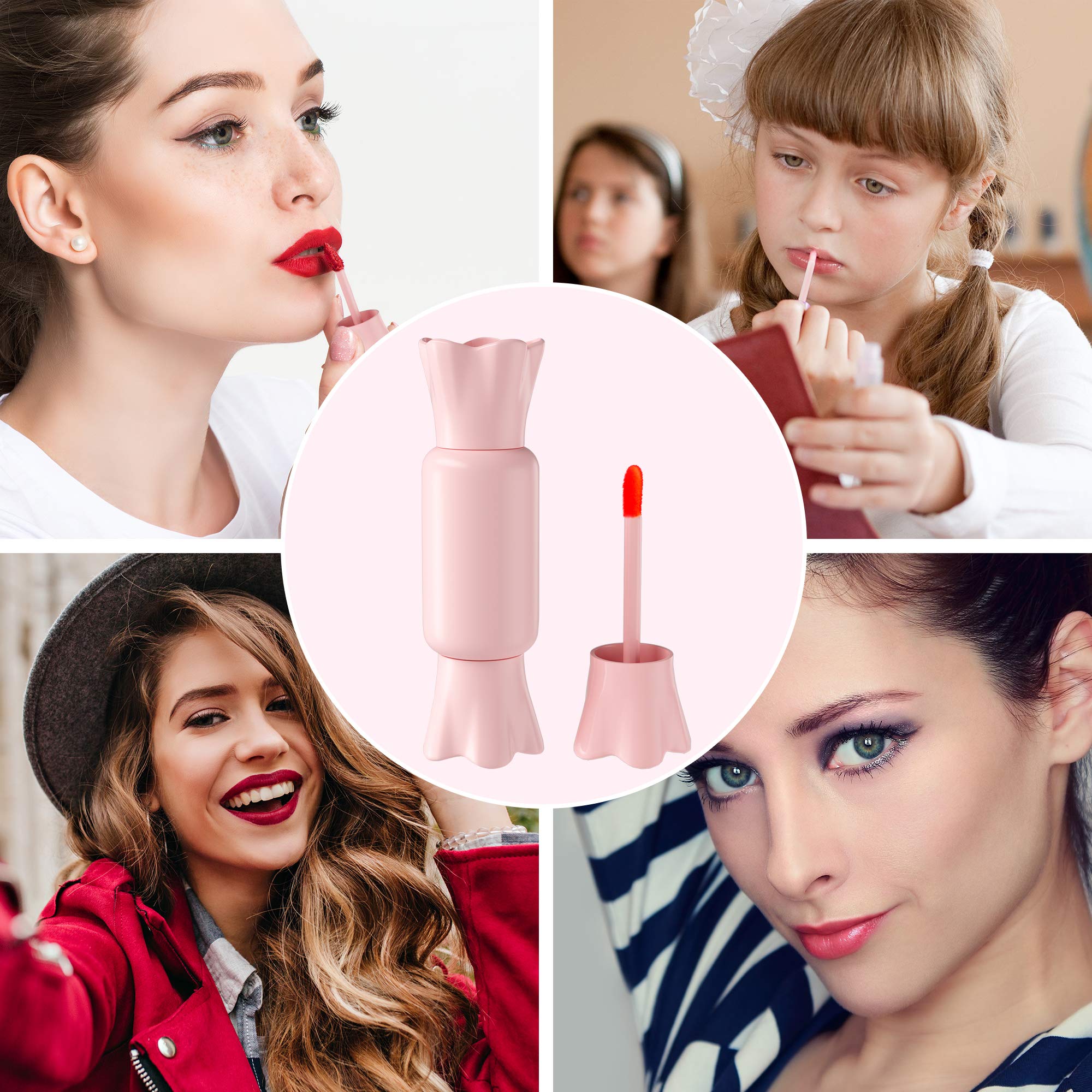 Amazon.co.jp: RONRONS 空のリップグロスチューブキャンディシェイプ